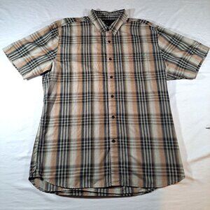 VOLCOM SS BRN/GRN/BLK PLAID MEN'S XL